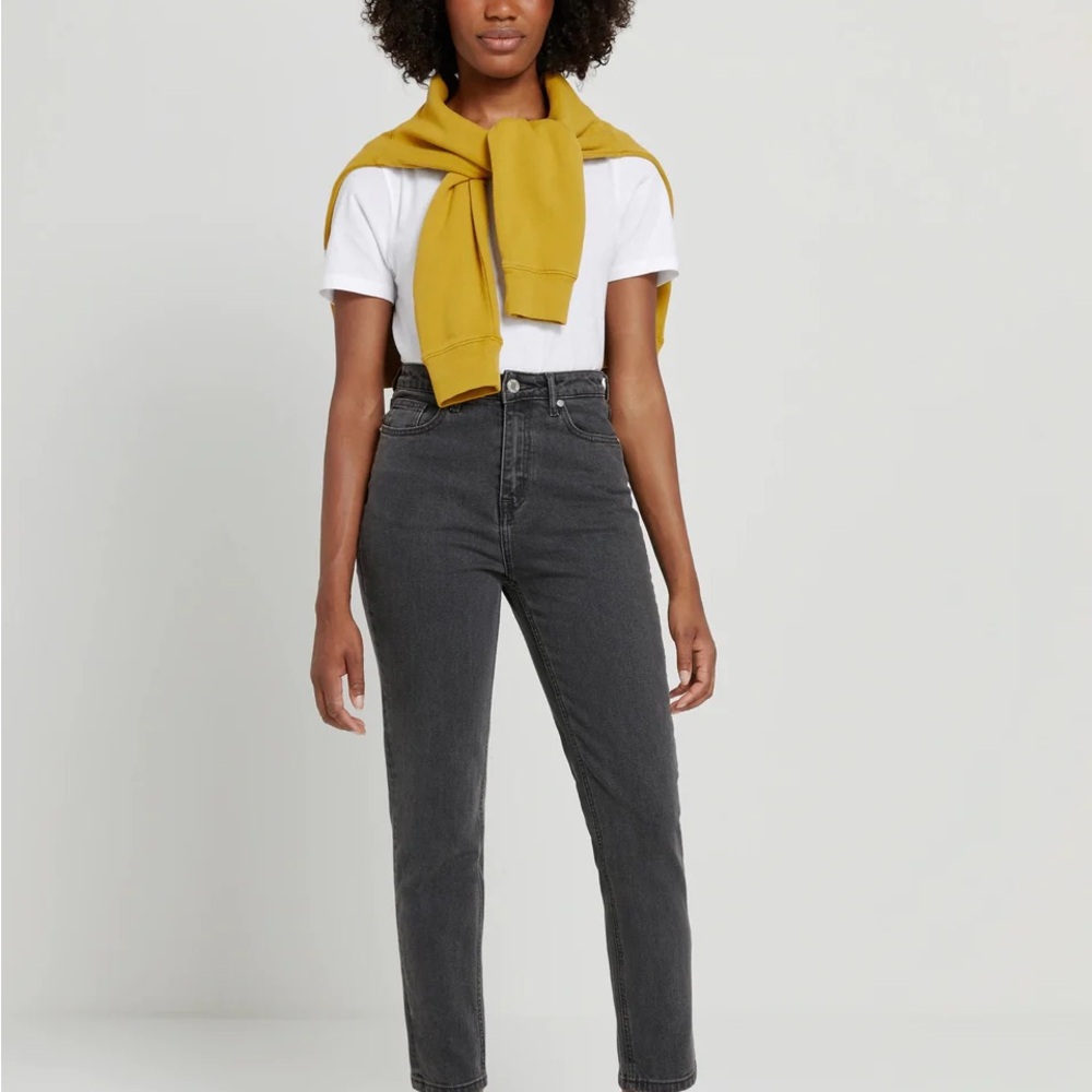 Frank & Oak Women’s “Stevie Mom Jeans” in Washed Black, Size 25